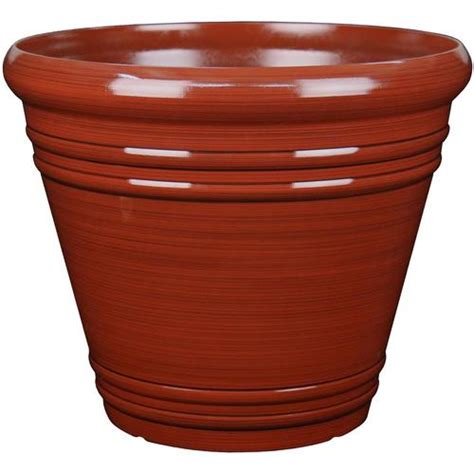 About 16% of these are flower pots & planters. Style Selections 20.04-in W x 17.36-in H Red Resin Planter ...