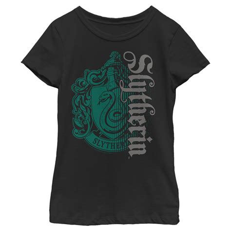 Harry Potter Harry Potter Girls Slytherin Dark Badge Logo T Shirt