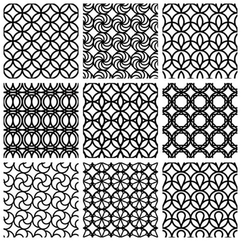 Seamless Geometric Patterns Set Stock Vector Image By ©ostapiusangelp
