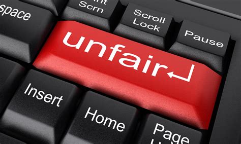Unfair Word On Red Keyboard Button 6064374 Stock Photo At Vecteezy