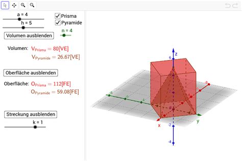 Oberfläche Und Volumen Von Prisma Und Pyramide Mit Zentr Streckung