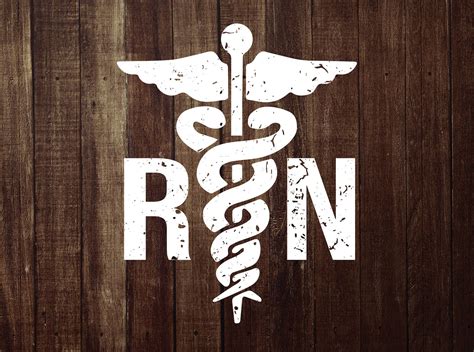 Rn Svg Registered Nurse Logo For Cricut Caduceus Svg Rn Etsy