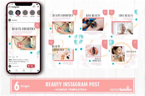 Beauty Instagram Post Canva Template Graphic By Vectorbundles