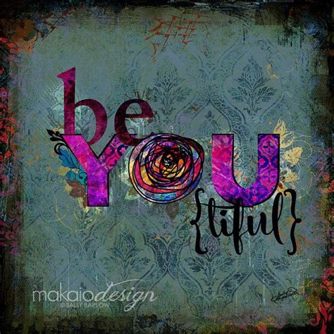 Be You Tiful Be You Whimsical Colorful Art On Canvas Word Art
