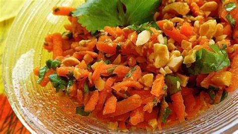 Cilantro Peanuts And Lemon Juice Deliver Flavor In This Cold Carrot