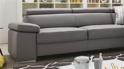 Das multifunktionale ledersofa campino ist erstklassig und modern. Ecksofa CAMPINO L Echtleder granit grau Kopfteilverstellung