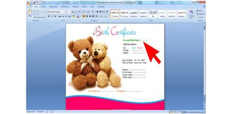 How To Create A Birth Certificate Using Word Tutorial Free