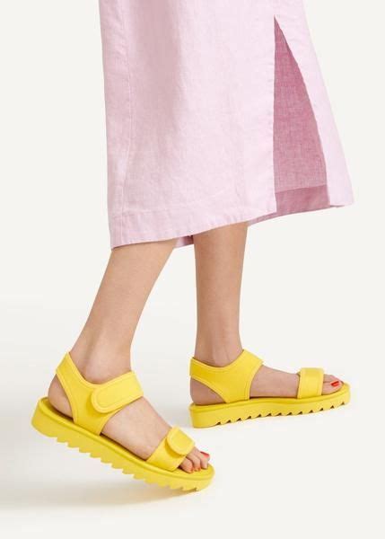 Summer Gina Womens Vegan Sandal By Twoobs Yellow Vegan Shoes