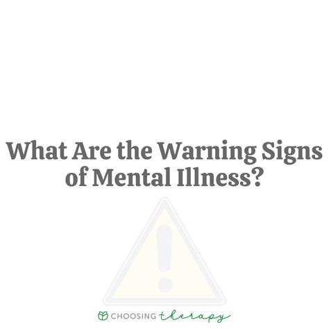 How To Identify The Warning Signs Of Mental Illness
