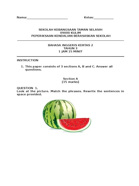 Therefore, the 1.17 spigot release is our first milestone. BI PAPER 2 YR 3 (1) Exam Paper 2 | Watermelon | Ethnobotany