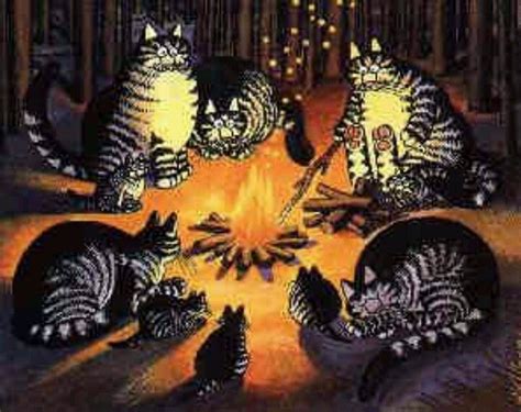 Bernard Kliban Art Cats Illustration Camping With Cats Cat Art
