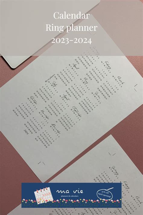 Printable Calendars For Ring Planners Years 2023 And 2024 35 Off