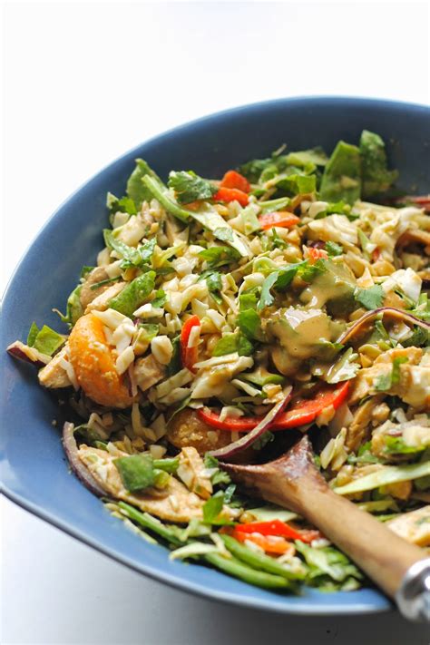 Season with salt and pepper, to taste. Where Your Treasure Is: Asian Chicken Salad with Peanut Dressing