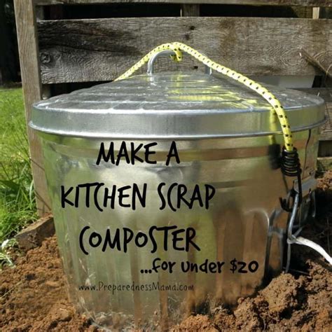 Diy Simple Kitchen Scrap Composter Preparednessmama Diy Compost