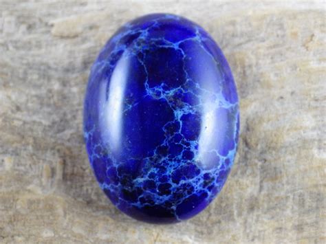 Blue Jasper Oval Cabochon 25x18mm Semi Precious Gemstone Etsy