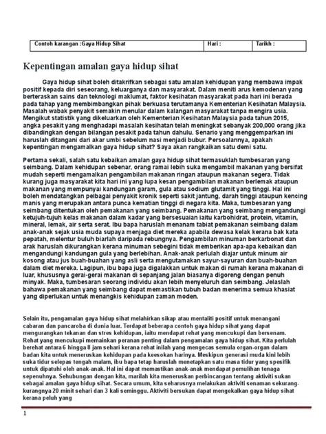 Kesan tidak mengamalkan gaya hidup sihat karangan spm. Isi Karangan Amalan Gaya Hidup Sihat - sukesihatkah