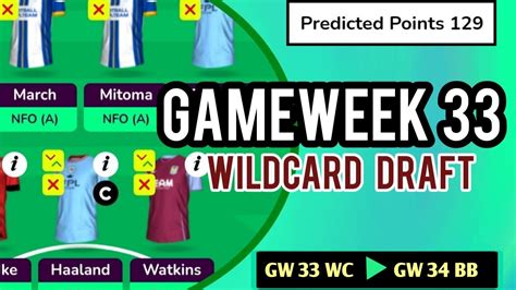 Fpl Gw33 Wildcard Draft Fantasy Premier League Gameweek 33 Wc Tips And Team Plans For Gw33 36