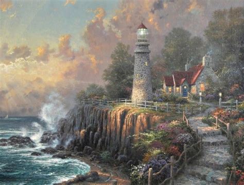 Kincaid Paintingslighthouses Lighthouse Pictures Thomas Kinkade