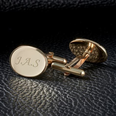 9ct Gold Engraved Solid Oval Cufflinks The Cufflink Store