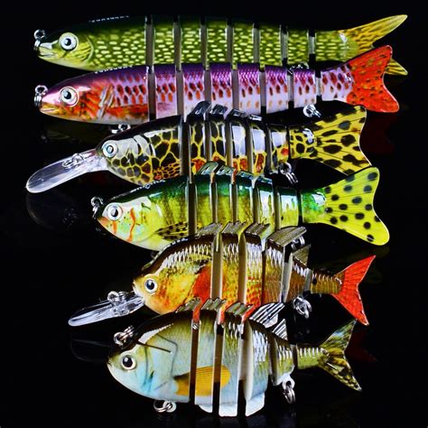 New Design 6pc Pike Fishing Lure Fishing Bait 6 7 8 Sections Mix Size