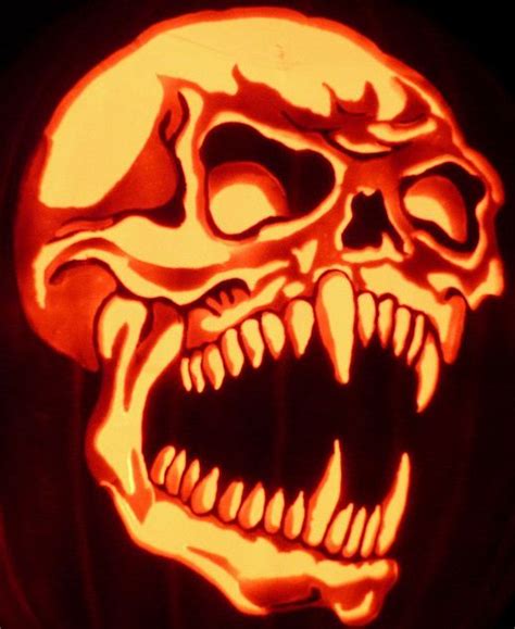 Vampire Skull Halloween Pumpkin Stencils Halloween