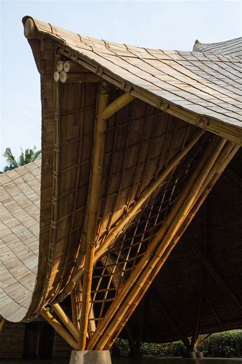 Draping Roof Tops Intricate Bamboo Structure By Ibuku For Green School