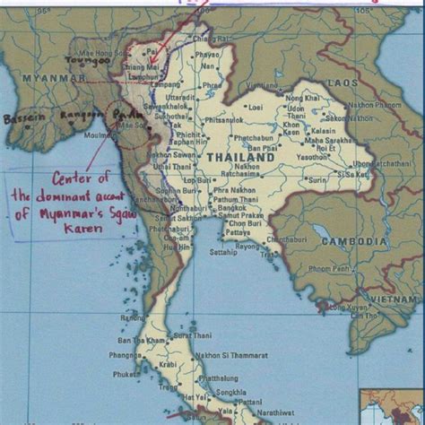 2 Map Of The Sgaw Karen Language Lewis 2009 Download Scientific