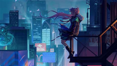 Dystopian Anime Futuristic City