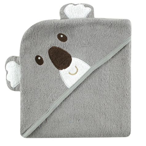 Luvable Friends Unisex Baby Cotton Animal Face Hooded Towel Koala One
