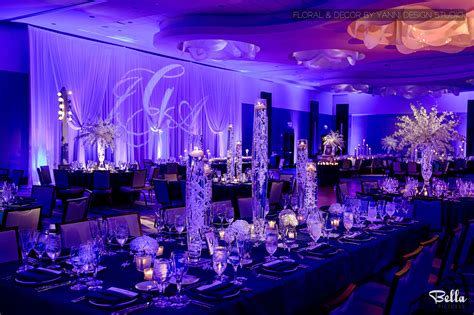 Modern Led Light Wedding Reception Decor At The Loews Chicago Ohare
