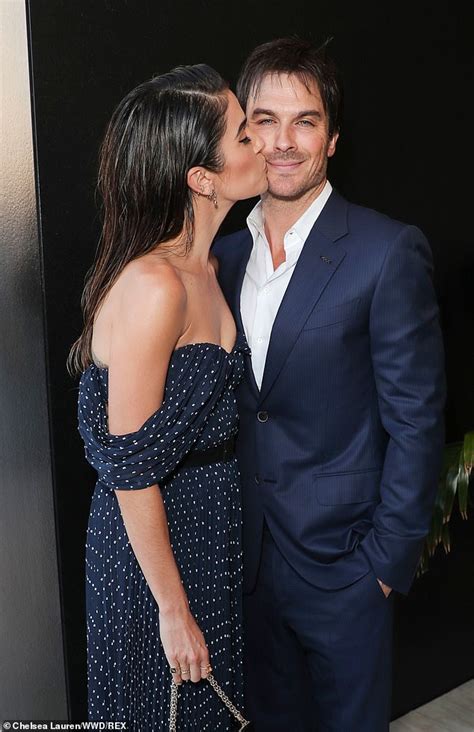 Nikki Reed Is Kissed By Ian Somerhalder On Red Carpet At Women In