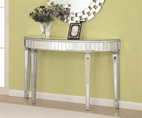 Shop for slide under sofa table at bed bath & beyond. Coaster 950183 Silver Glass Console Table - Steal-A-Sofa Furniture Outlet Los Angeles CA