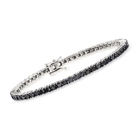 500 Ct Tw Black Diamond Tennis Bracelet In Sterling Silver Ross