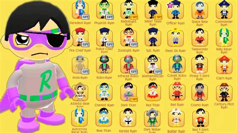 Who is his best friend. All Ryans Evolution! Tag with Ryan - All Characters Unlocked - YouTube
