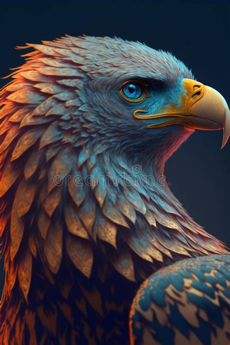 Close Up Portrait Of A Beautiful Eagle Creative Ai Stock Photo Image