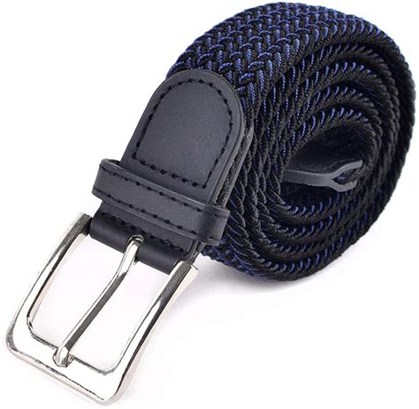 Stretch Braided Woven Belts Without Holes Elastic Casual Belts For Men