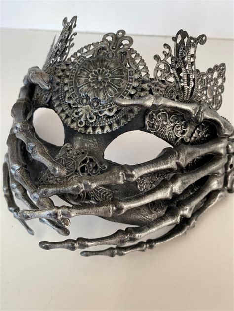 skeleton mask creepy mask gothic ts for him venetian etsy