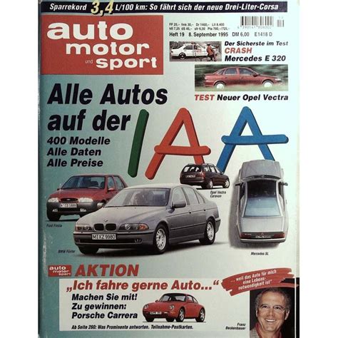 Auto Motor Sport Heft 19 8 September 1995 IAA Zeitschrift
