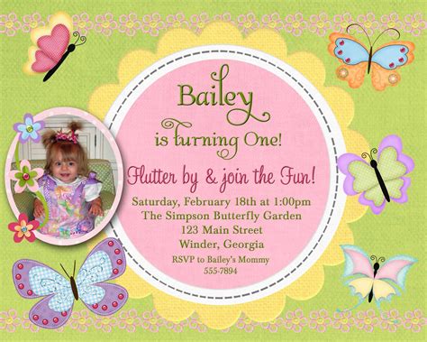 Butterfly Garden Birthday Invitation Shopgraciegirldesigns77refsisho