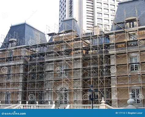 Renovating A Historical Building Stock Photo Image Of Scaffolding