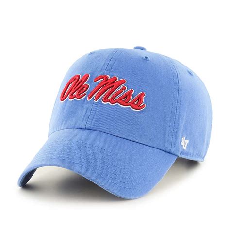 Mississippi Ole Miss Rebels 47 Brand Clean Up Adjustable Hat Blue