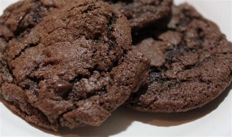 These double chocolate cookies are all gooey and chewy deliciousness! Double Chocolate Chip Cookies - Finnish Food Girl