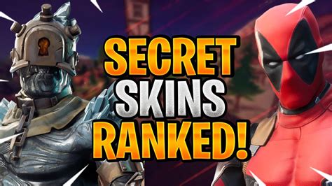 Secret Skins In Fortnite Ranked From Worst To Best Chapter 2 Season 2 Youtube