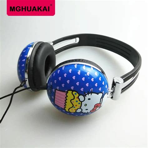 Children Headset Cartoon Hello Kitty 35mm Music Earphones For Iphone