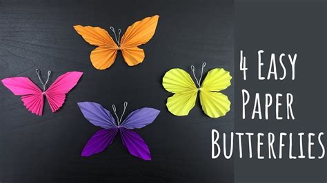 4 Easy Way To Make Paper Butterfly Diy Paper Crafts For School