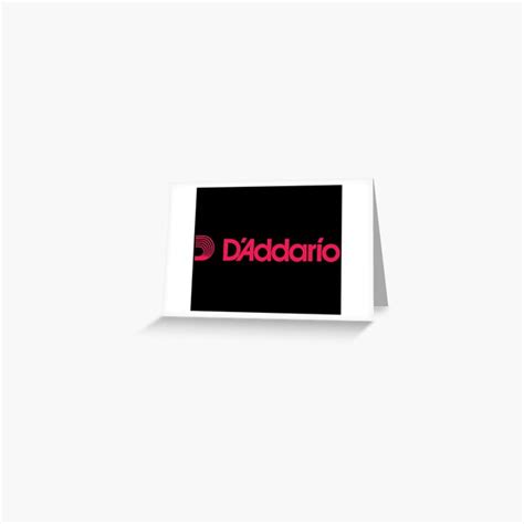 Daddario String Red Logo Greeting Card For Sale By Mugenjyaj Redbubble