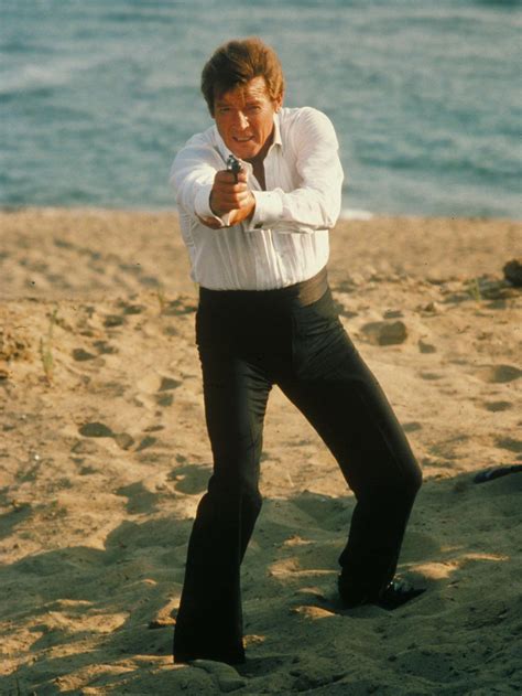 Roger Moore As Bond In A Familiar Pose In ‘for Your Eyes Only Jamesbond Roger Moore Great