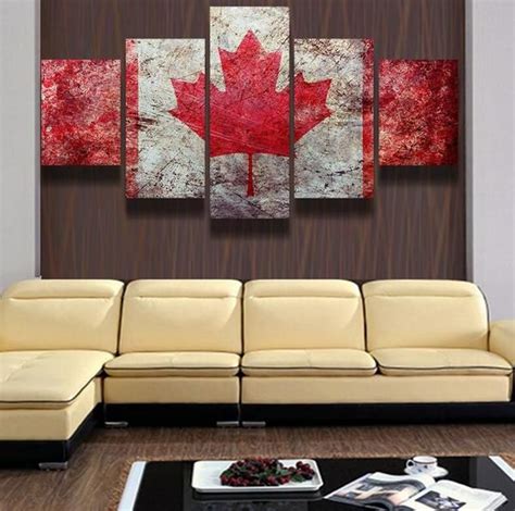 Canada Flag Multi Panel Canvas Living Room Canvas Prints Wall Canvas