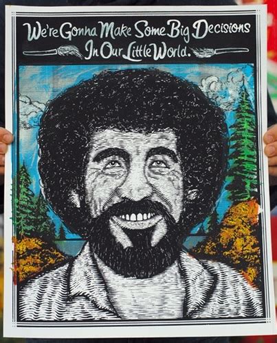 Bob Ross By Zeb Love Editioned Artwork Art Collectorz