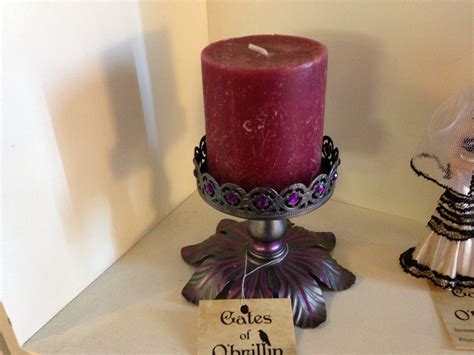 How long will my order take? Gothic Candle Holder w Pillar Candle by GatesofObrillin on ...
